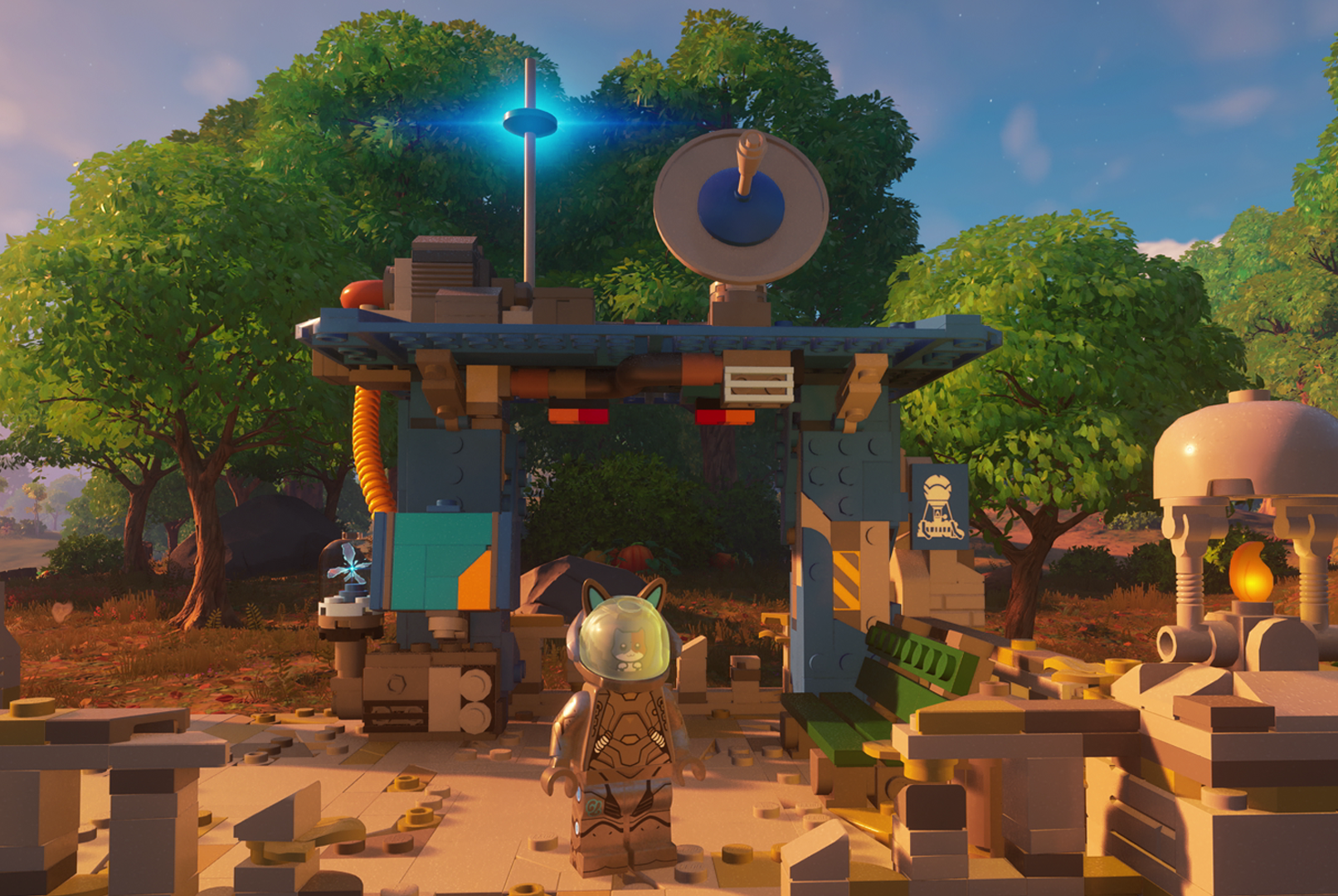 How to fast travel with the Battle Bus and Bus Stations in Lego Fortnite